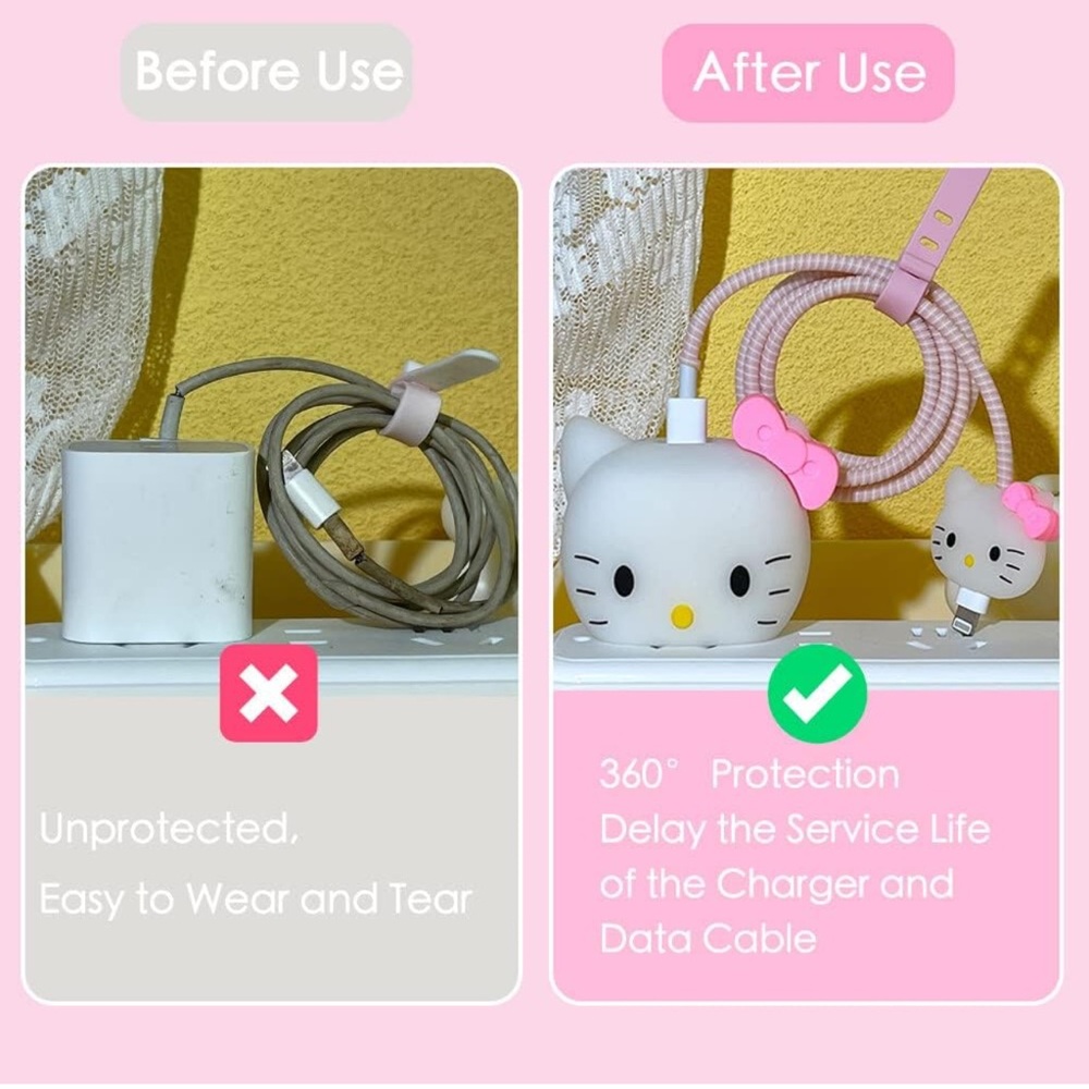 Kuromi or HelloKitty Cable Charger Protector Head Cover - Picture 11 of 13